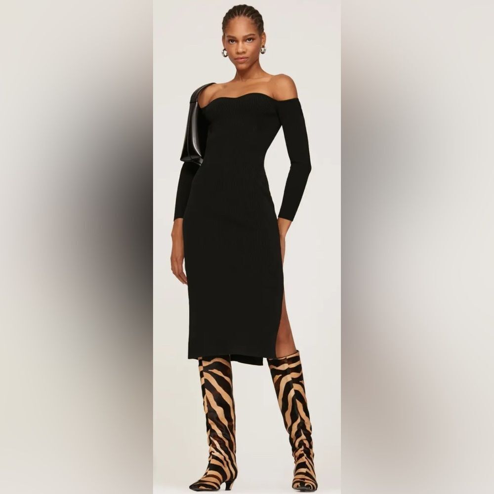 Milly Knit Bustier Bodycon Off Shoulder Dress Size Medium